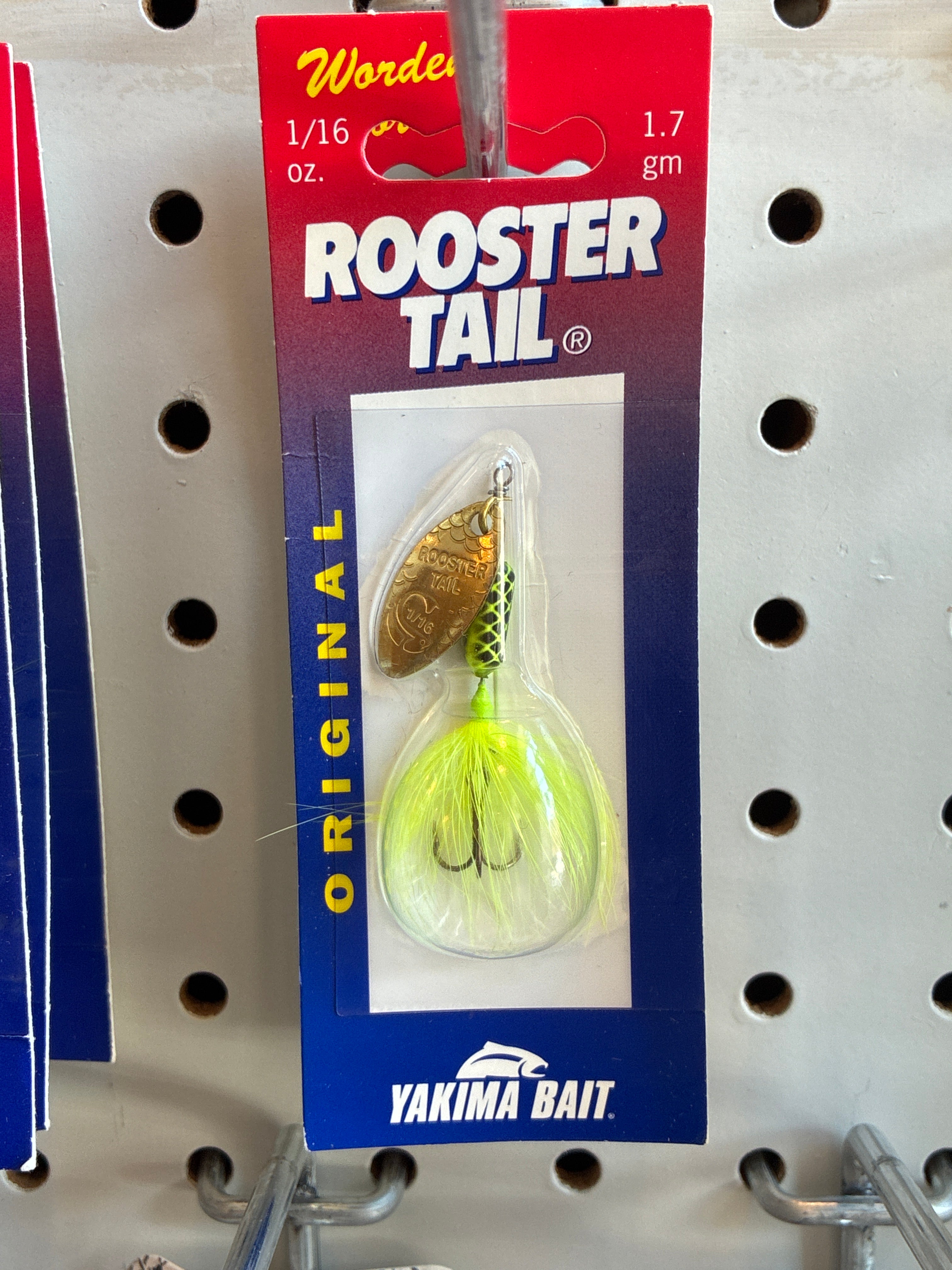 Yakima Rooster Tail 1/16oz Swing Gold; Cht
