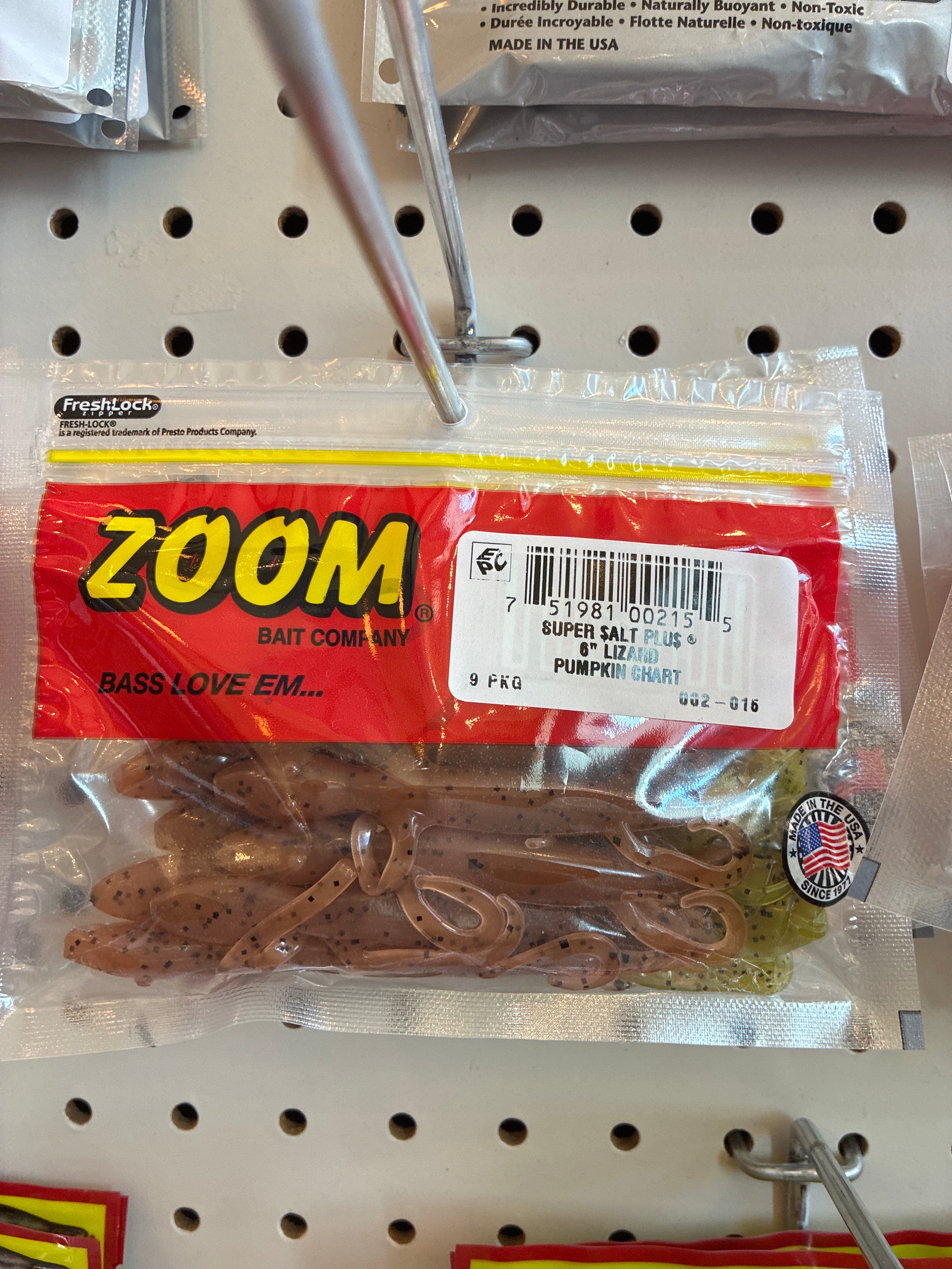 Zoom Lizard 6'' Pumpkin/Chartreuse 9pk
