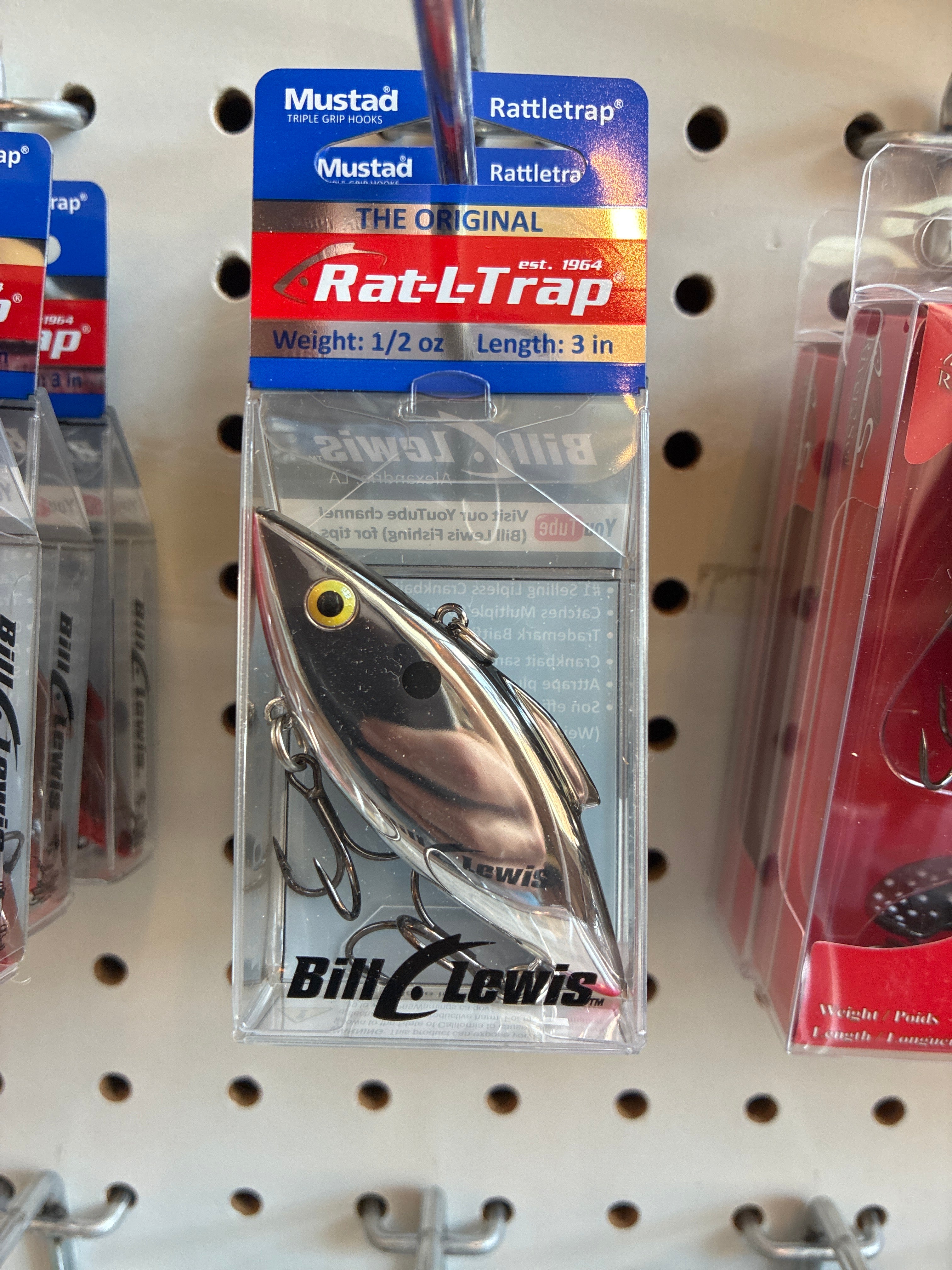 Bill Lewis Rat-L-Trap 1/2oz Chrome Black Back