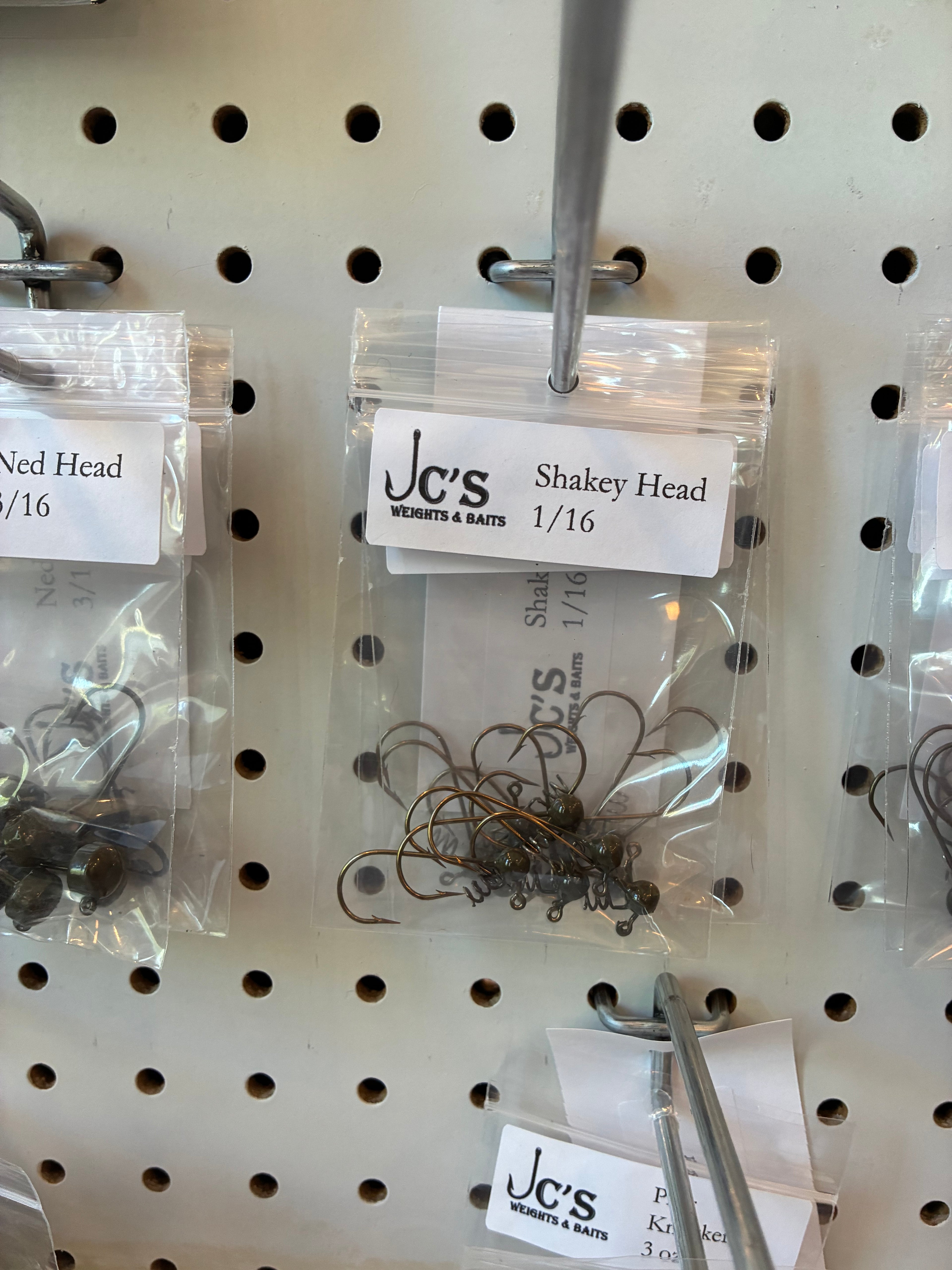 JC Weights 1/16 Shakey Head