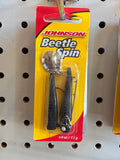 Johnson Beetle Spin 1/4oz 2'':Nkl Blk/Ylw Stripe