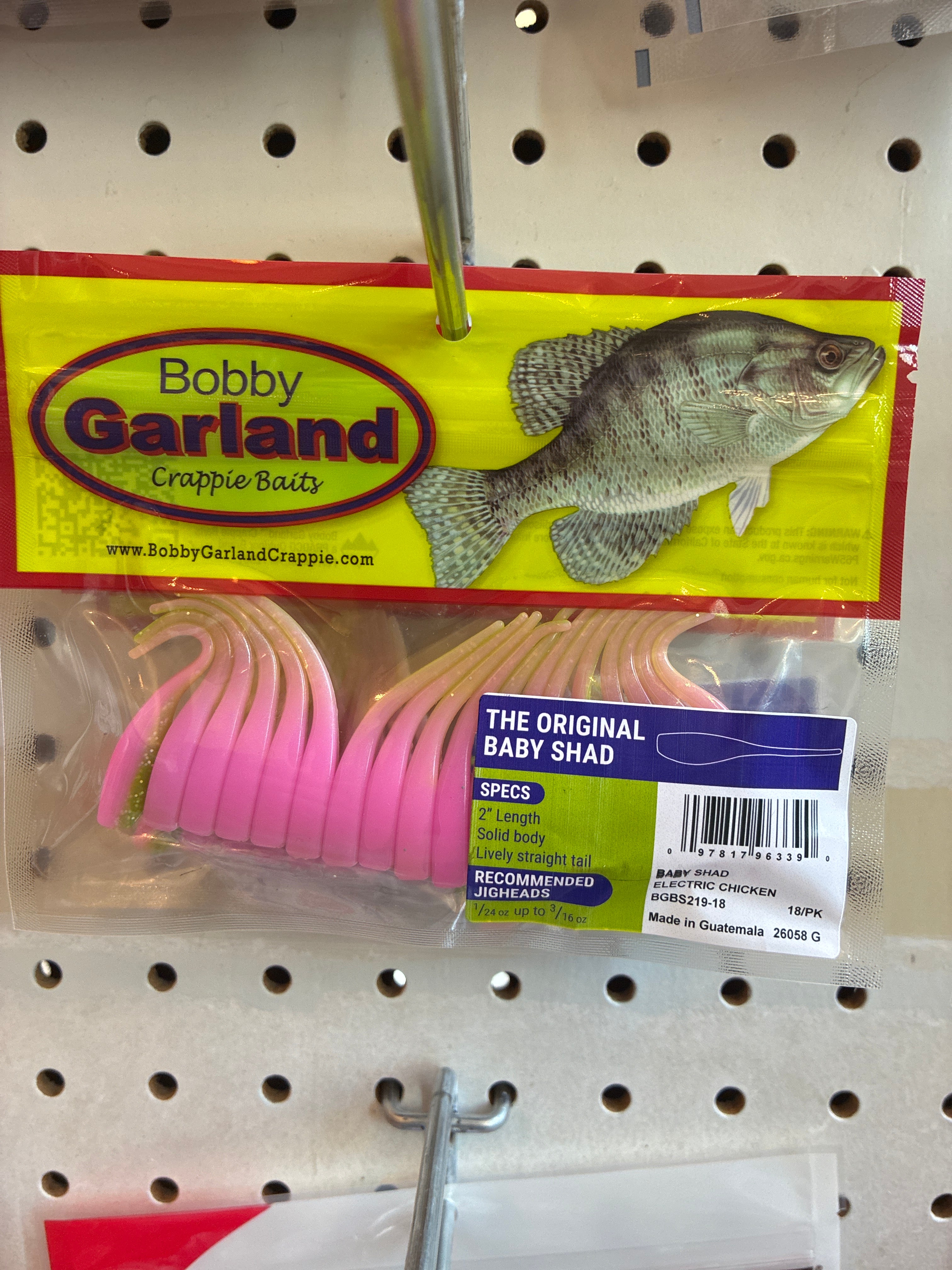Bobby Garland Baby Shad 2'' Electric Chicken 18pk