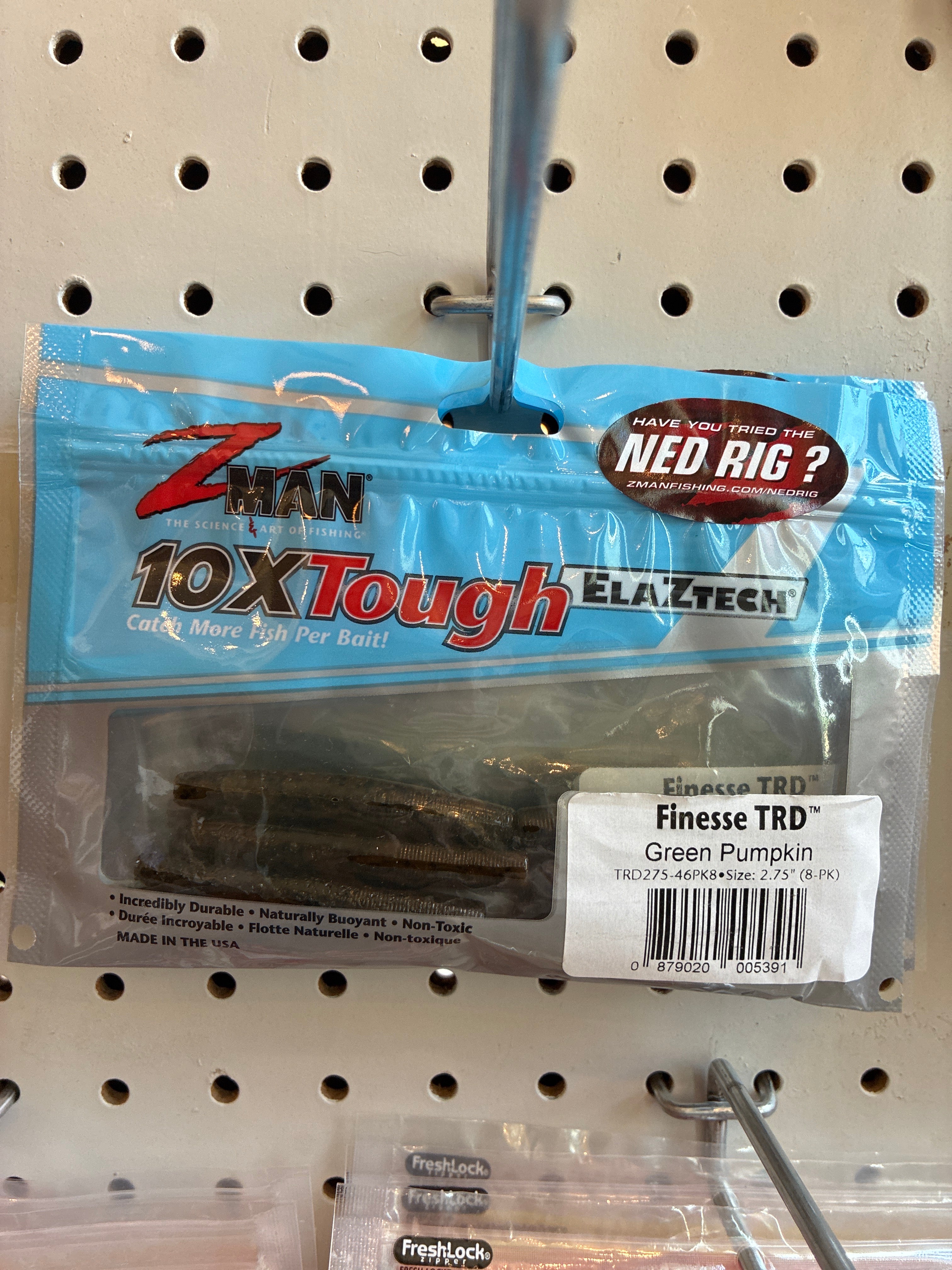 Z Man Finesse TRD 2.75'' Green Pumpkin 8pk