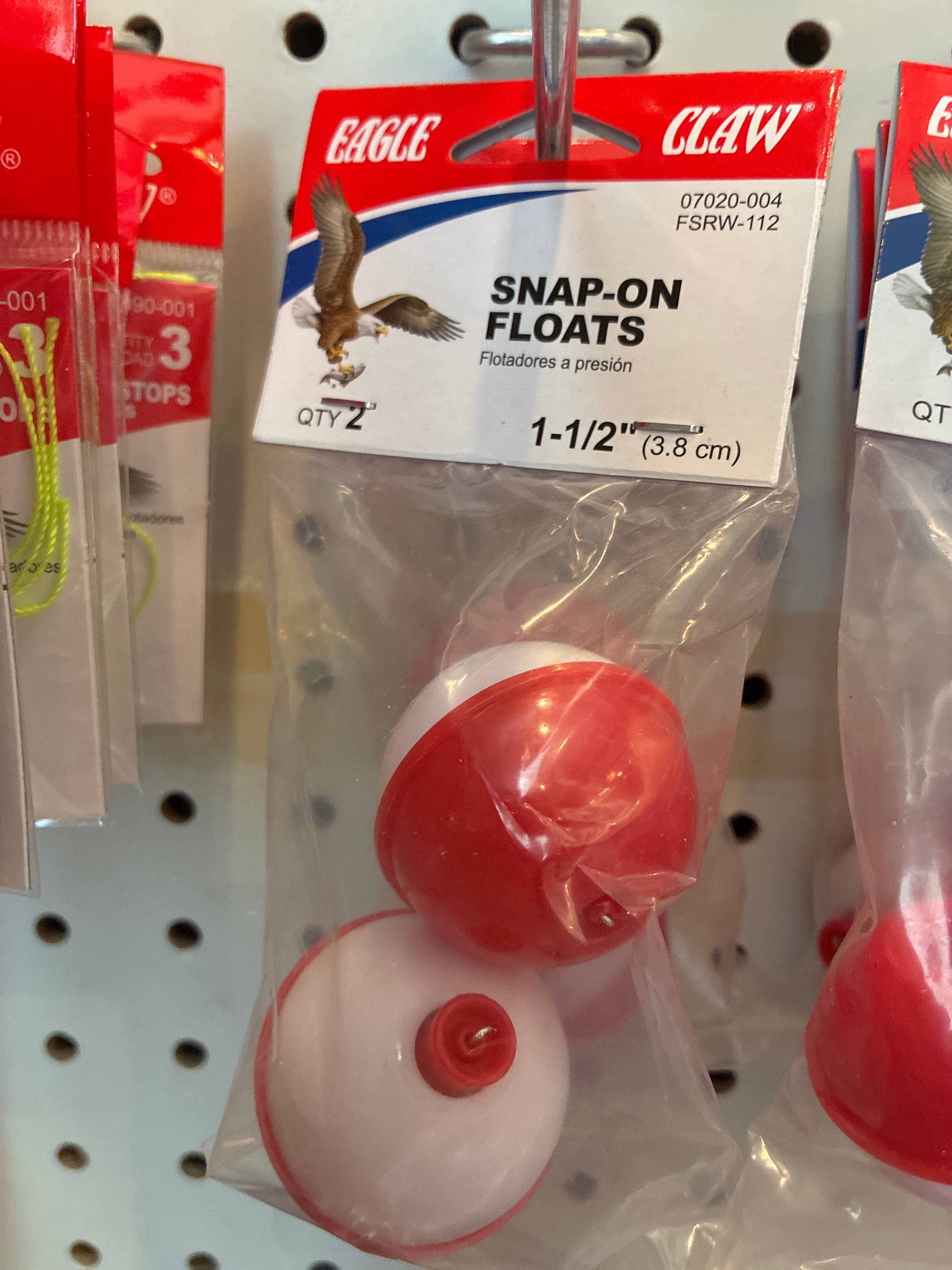 EA Snap-On Float Round 1.5'' Red/White 2pk