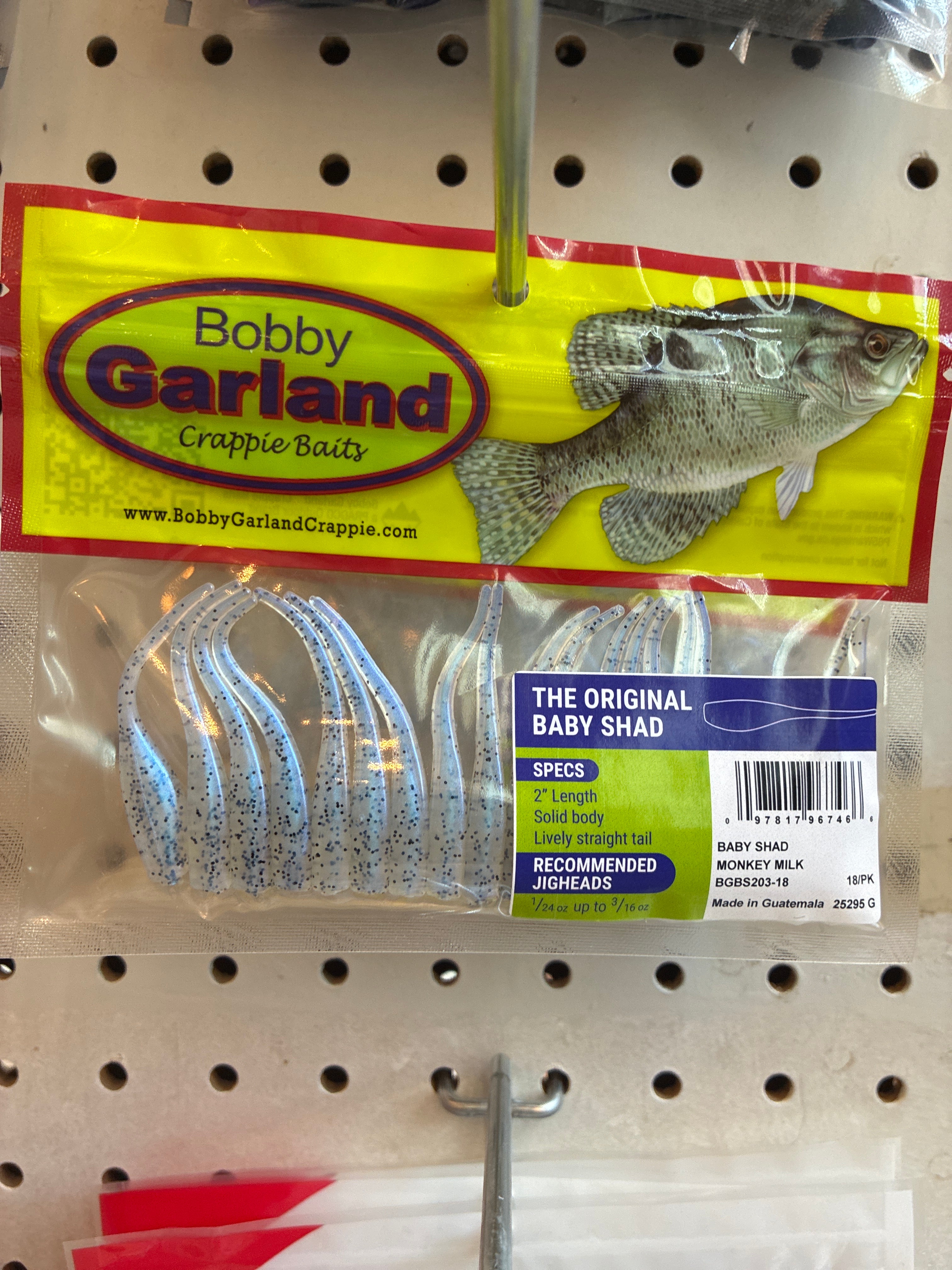 Bobby Garland Baby Shad 2'' Monkey Milk 18pk