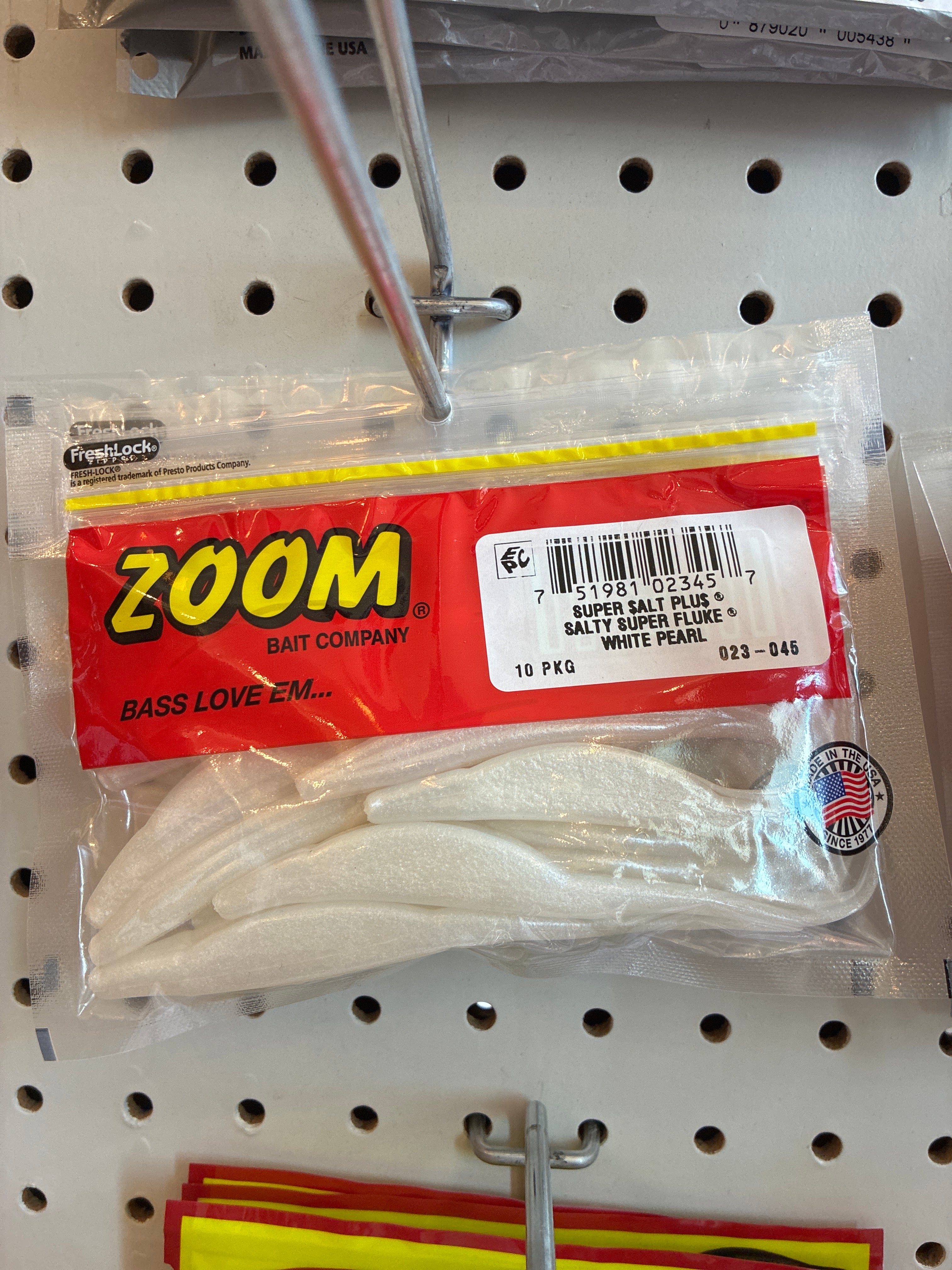 Zoom Super Fluke 5'' White Pearl 10pk