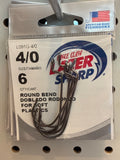 EA Lazer Worm Round Bend 4/0 Gold 6pk