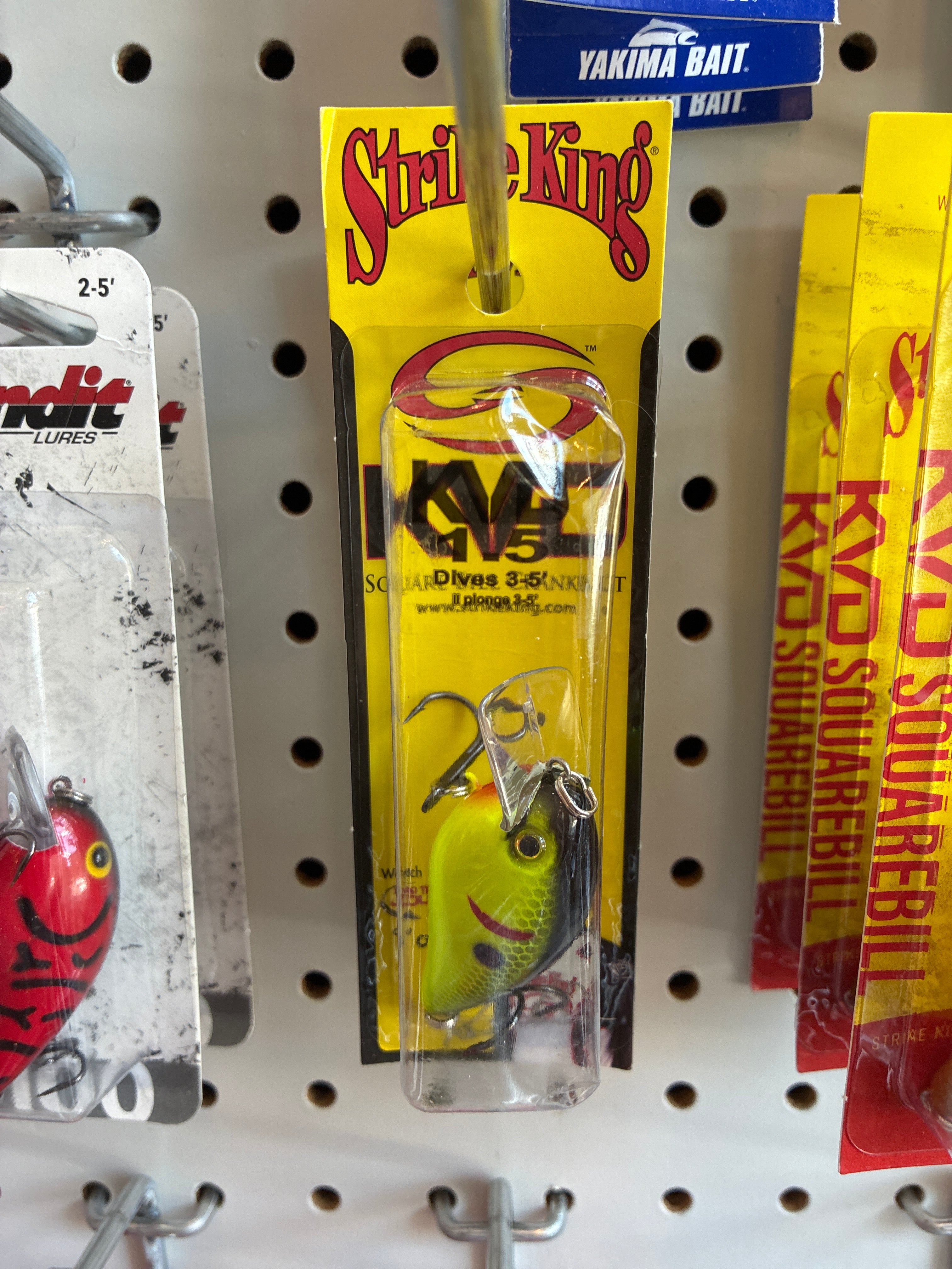 Strike King KVD Square 1.5 3/8oz Chartreuse/Black Back